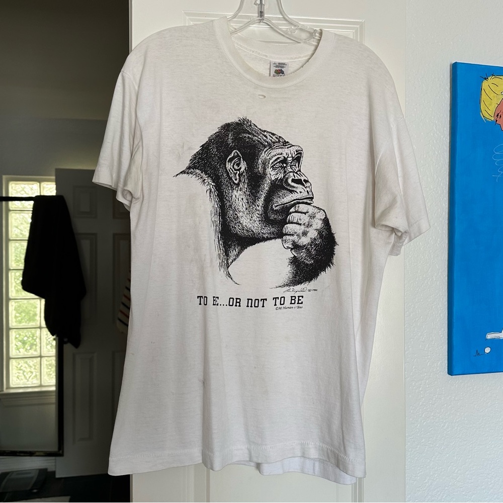 Thrashed Vintage T-Shirt Gorilla “to be.. or not to be”